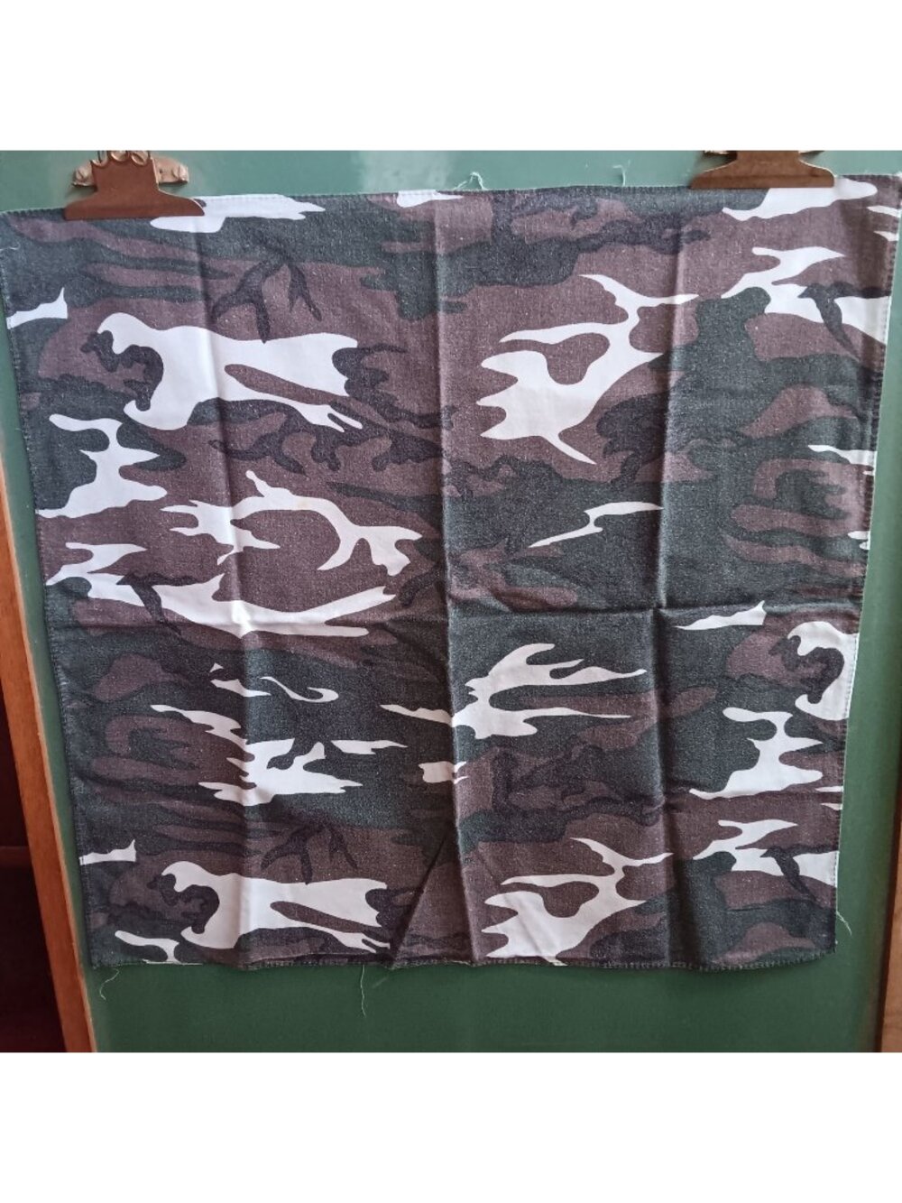 20x20 Vintage Camo Square Hanky Bandana Biker Brown/Green Camouflage